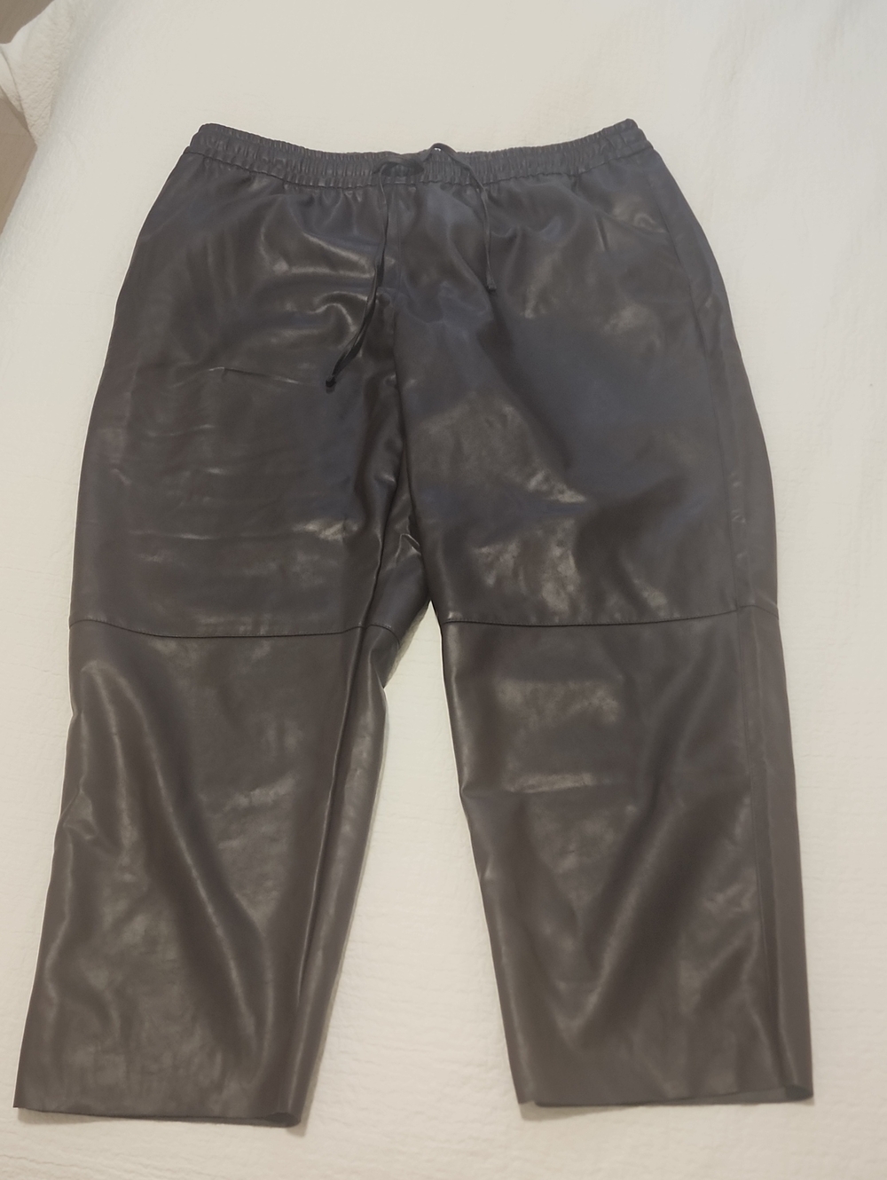 Joe Fresh Womens Faux Leather  Pants in Deep Dark Brown
